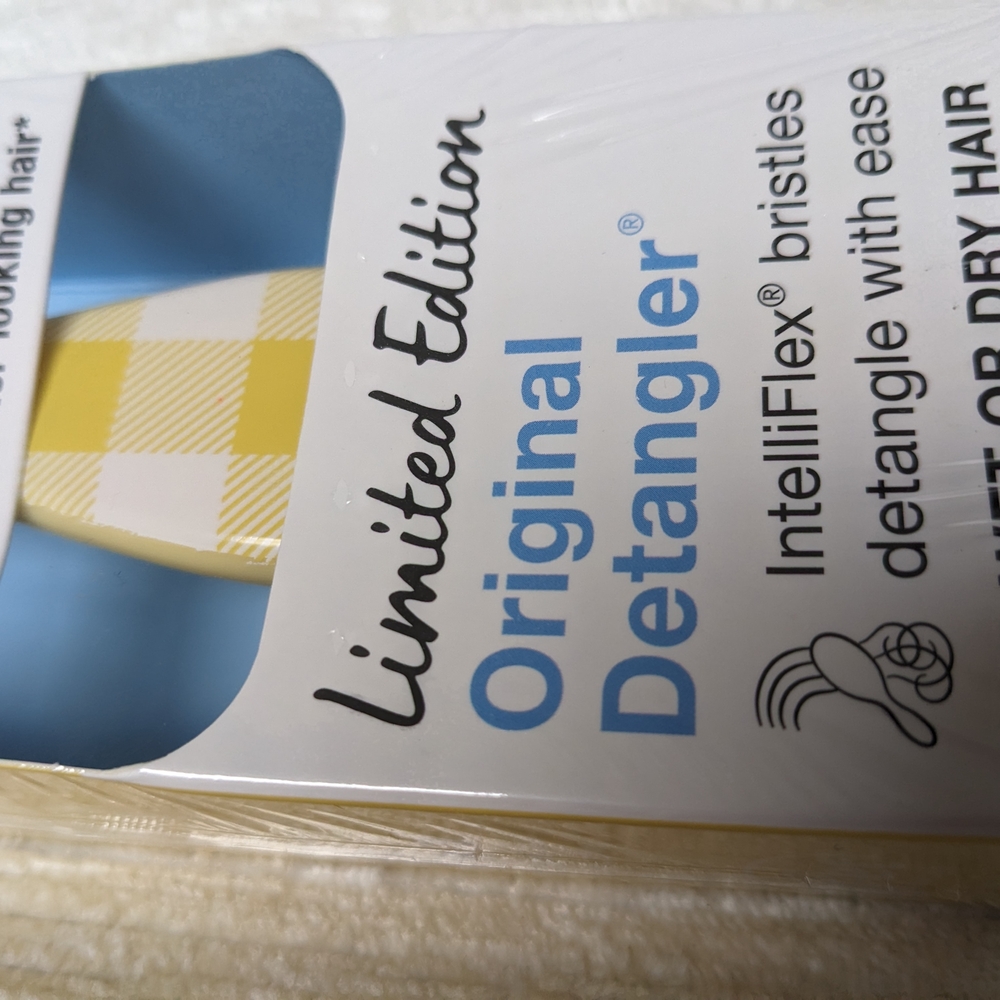 Wet Brush Limited Edition Original Detangler Coastal Charm Golden Gingham New - Picture 2 of 9
